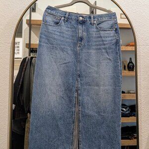 Madewell Blue Denim Maxi Skirt